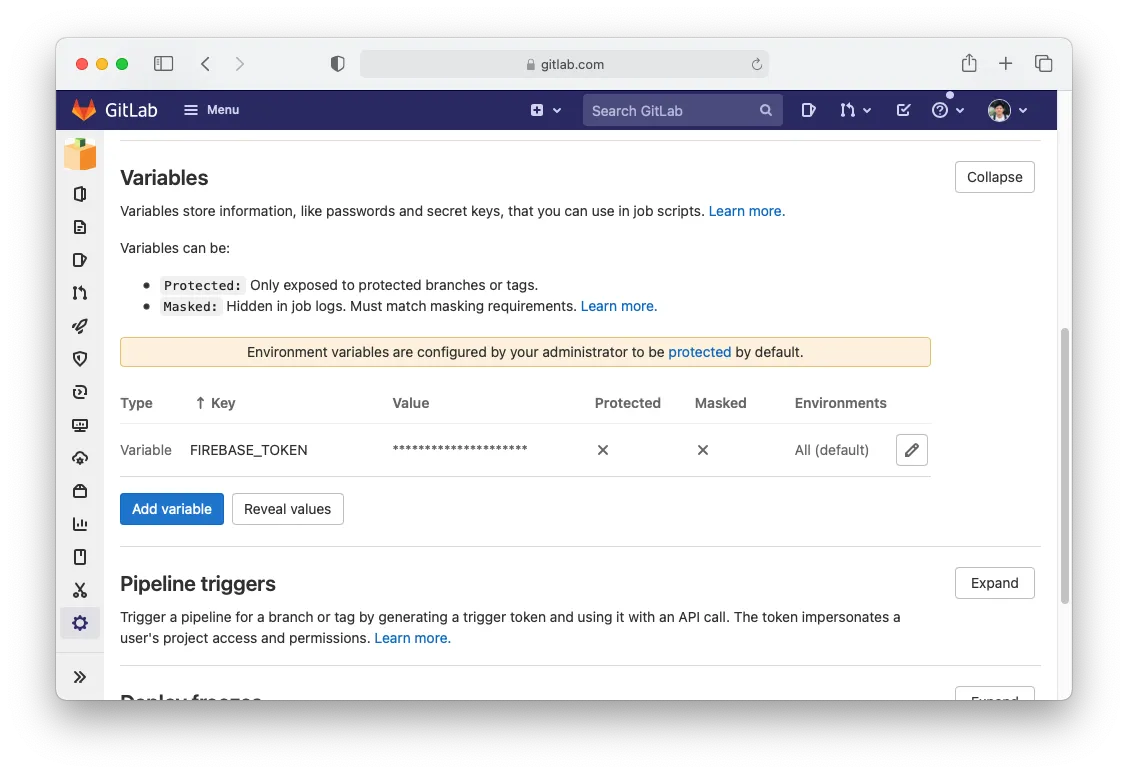 GitLab Variables